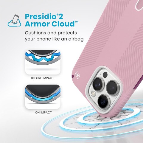 Speck Presidio2 Grip ClickLock & MagSafe - Etui iPhone 16 Pro Max (Wednesday Pink / Boysenberry Purple / White) Speck Presidio2 Grip ClickLock & MagSafe - Etui iPhone 16 Pro Max (Wednesday Pink / Boysenberry Purple / White)