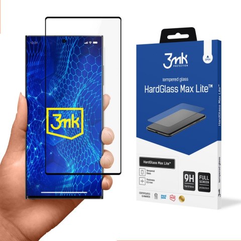 3mk HardGlass Max Lite - Szkło hartowane do Samsung Galaxy S23 Ultra (Czarny) 3mk HardGlass Max Lite - Szkło hartowane do Samsung Galaxy S23 Ultra (Czarny)