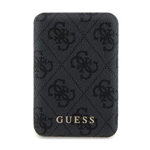 Guess 4G Leather Metal Logo MagSafe - Power Bank indukcyjny 5000 mAh 15W MagSafe (czarny) Guess 4G Leather Metal Logo MagSafe - Power Bank indukcyjny 5000 mAh 15W MagSafe (czarny)