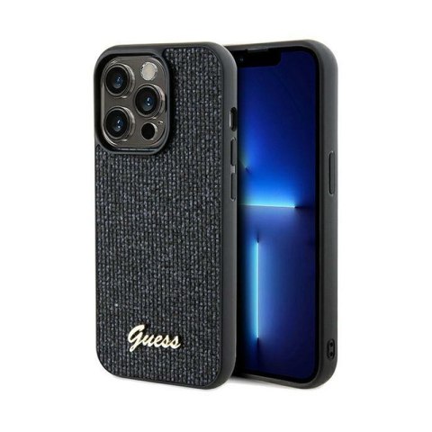 Guess Disco Metal Script - Etui iPhone 14 Pro (czarny) Guess Disco Metal Script - Etui iPhone 14 Pro (czarny)