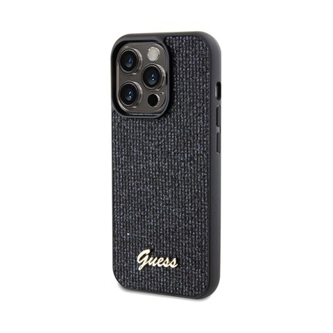 Guess Disco Metal Script - Etui iPhone 14 Pro (czarny) Guess Disco Metal Script - Etui iPhone 14 Pro (czarny)