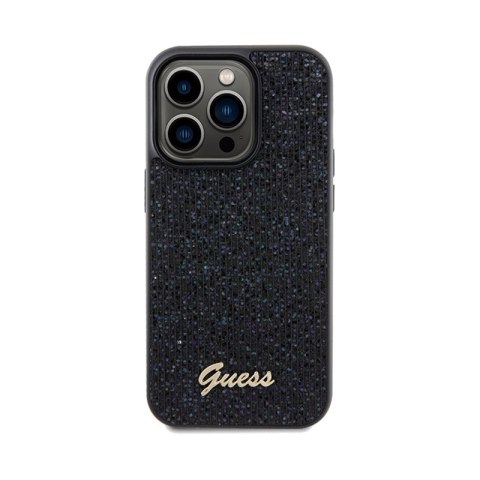 Guess Disco Metal Script - Etui iPhone 14 Pro (czarny) Guess Disco Metal Script - Etui iPhone 14 Pro (czarny)
