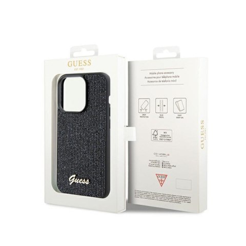 Guess Disco Metal Script - Etui iPhone 14 Pro (czarny) Guess Disco Metal Script - Etui iPhone 14 Pro (czarny)