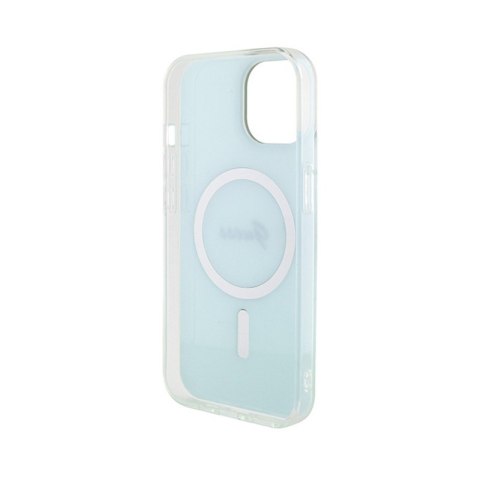 Guess IML Iridescent MagSafe - Etui iPhone 15 (turkusowy) Guess IML Iridescent MagSafe - Etui iPhone 15 (turkusowy)
