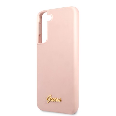 Guess Silicone Script Metal Logo - Etui Samsung Galaxy S22+ (różowy) Guess Silicone Script Metal Logo - Etui Samsung Galaxy S22+ (różowy)