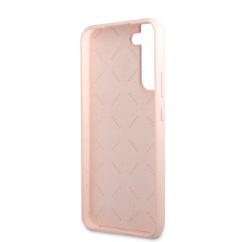 Guess Silicone Script Metal Logo - Etui Samsung Galaxy S22+ (różowy) Guess Silicone Script Metal Logo - Etui Samsung Galaxy S22+ (różowy)