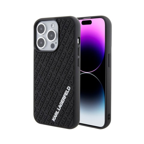 Karl Lagerfeld 3D Rubber Multi Logo - Etui iPhone 15 Pro (czarny) Karl Lagerfeld 3D Rubber Multi Logo - Etui iPhone 15 Pro (czarny)