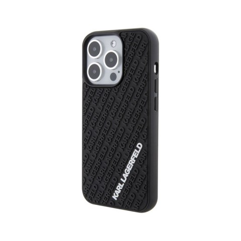 Karl Lagerfeld 3D Rubber Multi Logo - Etui iPhone 15 Pro (czarny) Karl Lagerfeld 3D Rubber Multi Logo - Etui iPhone 15 Pro (czarny)