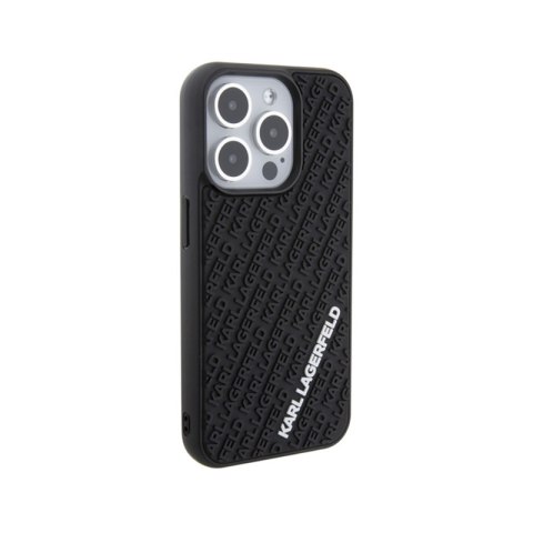 Karl Lagerfeld 3D Rubber Multi Logo - Etui iPhone 15 Pro (czarny) Karl Lagerfeld 3D Rubber Multi Logo - Etui iPhone 15 Pro (czarny)