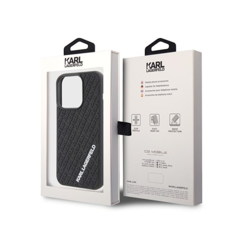 Karl Lagerfeld 3D Rubber Multi Logo - Etui iPhone 15 Pro (czarny) Karl Lagerfeld 3D Rubber Multi Logo - Etui iPhone 15 Pro (czarny)