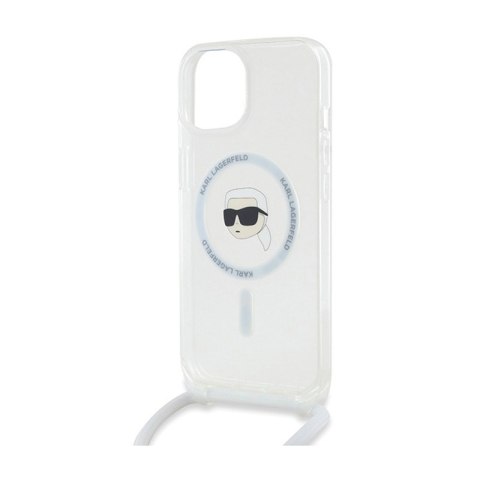 Karl Lagerfeld Crossbody IML Karl Head MagSafe - Etui iPhone 15 / 14 / 13 (przezroczysty) Karl Lagerfeld Crossbody IML Karl Head MagSafe - Etui iPhone 15 / 14 / 13 (przezroczysty)