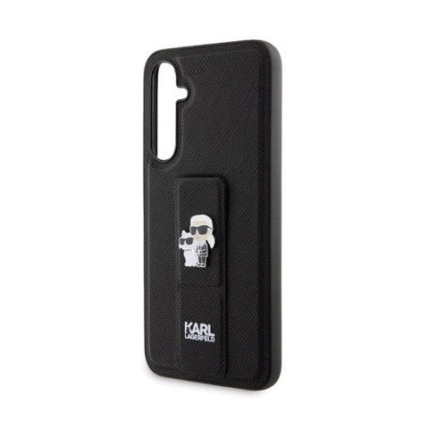 Karl Lagerfeld Gripstand Saffiano Karl & Choupette Pins - Etui Samsung Galaxy S23 FE (czarny) Karl Lagerfeld Gripstand Saffiano Karl & Choupette Pins - Etui Samsung Galaxy S23 FE (czarny)