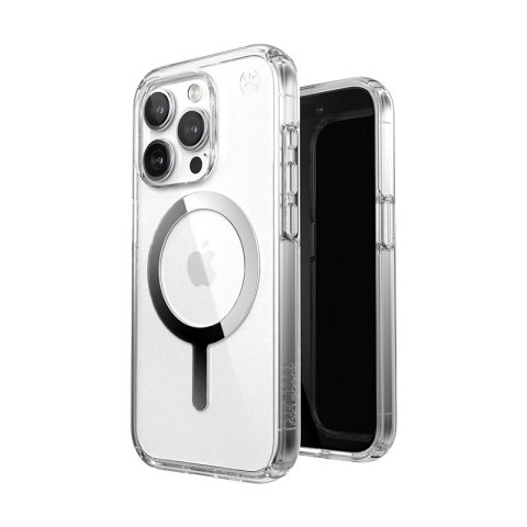 Speck Presidio Perfect-Clear MagSafe - Etui iPhone 15 Pro (Clear / Chrome Finish / Serene Silver) Speck Presidio Perfect-Clear MagSafe - Etui iPhone 15 Pro (Clear / Chrome Finish / Serene Silver)