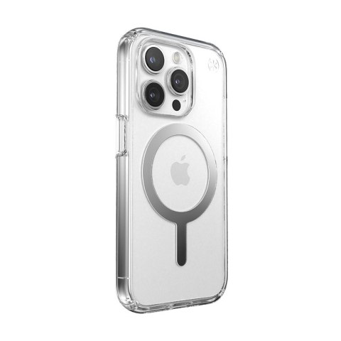 Speck Presidio Perfect-Clear MagSafe - Etui iPhone 15 Pro (Clear / Chrome Finish / Serene Silver) Speck Presidio Perfect-Clear MagSafe - Etui iPhone 15 Pro (Clear / Chrome Finish / Serene Silver)
