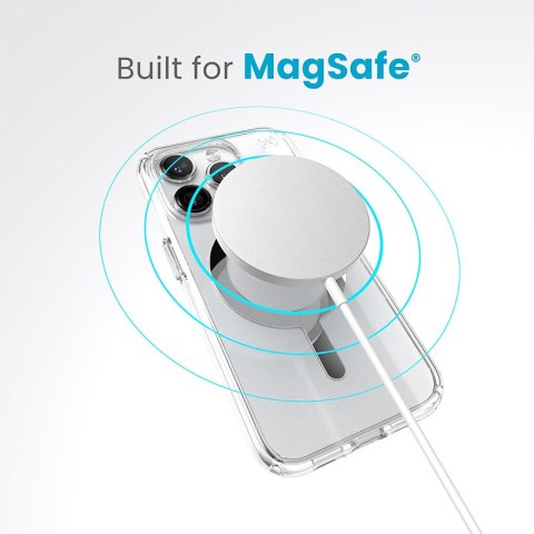Speck Presidio Perfect-Clear MagSafe - Etui iPhone 15 Pro (Clear / Chrome Finish / Serene Silver) Speck Presidio Perfect-Clear MagSafe - Etui iPhone 15 Pro (Clear / Chrome Finish / Serene Silver)