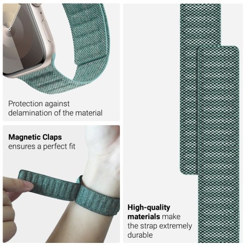 Crong Melange - Pasek magnetyczny do Apple Watch 44/45/46/49 mm (turkusowy melanż) Crong Melange - Pasek magnetyczny do Apple Watch 44/45/46/49 mm (turkusowy melanż)