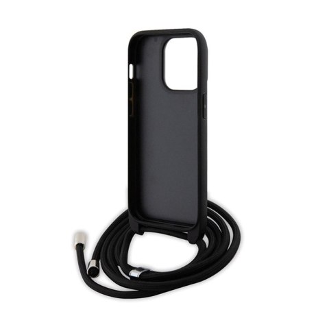 Karl Lagerfeld Crossbody Saffiano Metal Pin Karl & Choupette - Etui iPhone 13 Pro (czarny) Karl Lagerfeld Crossbody Saffiano Metal Pin Karl & Choupette - Etui iPhone 13 Pro (czarny)