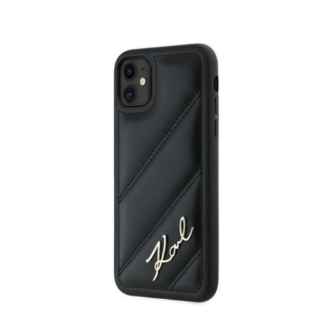 Karl Lagerfeld Diagonal Quilted Script - Etui iPhone 11 (czarny) Karl Lagerfeld Diagonal Quilted Script - Etui iPhone 11 (czarny)