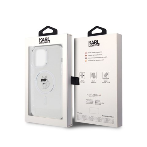 Karl Lagerfeld IML Choupette MagSafe - Etui iPhone 15 Pro Max (przezroczysty) Karl Lagerfeld IML Choupette MagSafe - Etui iPhone 15 Pro Max (przezroczysty)