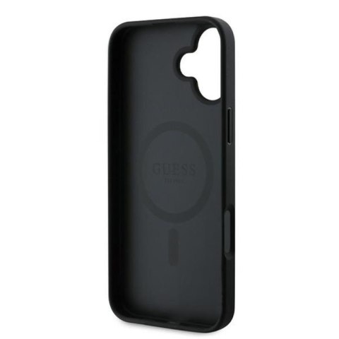 Guess 4G Printed Stripes MagSafe - Etui iPhone 16 Plus (czarny) Guess 4G Printed Stripes MagSafe - Etui iPhone 16 Plus (czarny)