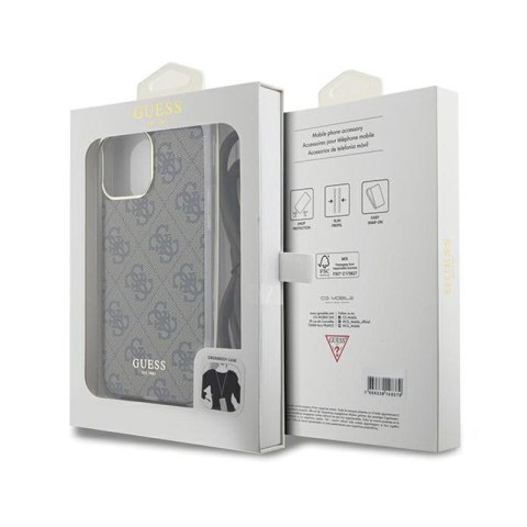 Guess Crossbody Cord 4G Print - Etui iPhone 15 Pro (brązowy) Guess Crossbody Cord 4G Print - Etui iPhone 15 Pro (brązowy)
