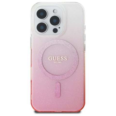 Guess IML Glitter Gradient MagSafe - Etui iPhone 16 Pro (różowy) Guess IML Glitter Gradient MagSafe - Etui iPhone 16 Pro (różowy)