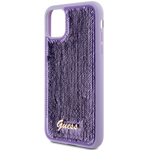 Guess Sequin Script Metal - Etui iPhone 11 (fioletowy) Guess Sequin Script Metal - Etui iPhone 11 (fioletowy)