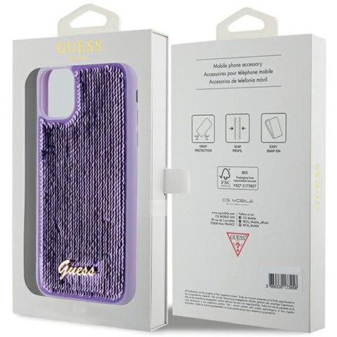 Guess Sequin Script Metal - Etui iPhone 11 (fioletowy) Guess Sequin Script Metal - Etui iPhone 11 (fioletowy)