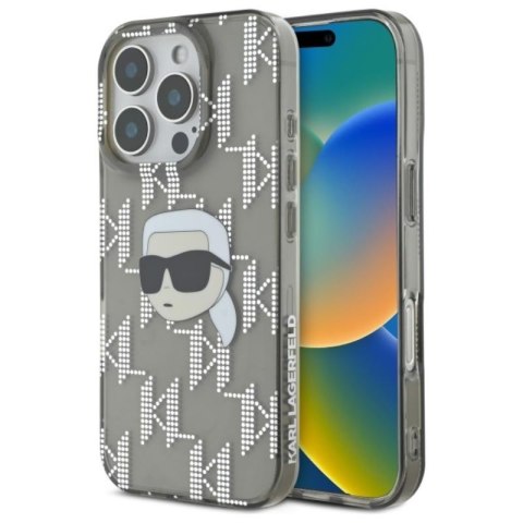 Karl Lagerfeld IML Karl Head Electroplated - Etui iPhone 16 Pro Max (czarny) Karl Lagerfeld IML Karl Head Electroplated - Etui iPhone 16 Pro Max (czarny)