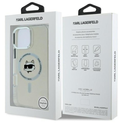 Karl Lagerfeld IML Metal Choupette Head MagSafe - Etui iPhone 16 Pro (biały) Karl Lagerfeld IML Metal Choupette Head MagSafe - Etui iPhone 16 Pro (biały)