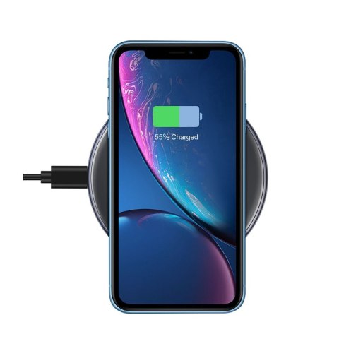 Crong PowerSpot Fast Wireless Charger - Aluminiowa ładowarka bezprzewodowa Qi 15W USB-C z powłoką ze szkła hartowanego (Shadow B Crong PowerSpot Fast Wireless Charger - Aluminiowa ładowarka bezprzewodowa Qi 15W USB-C z powłoką ze szkła hartowanego (Shadow B