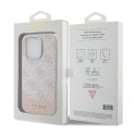 Guess 4G Bottom Stripe Metal Logo Collection - Etui iPhone 15 Pro (różowy)