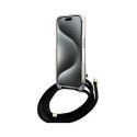 Guess Crossbody Cord 4G Print - Etui iPhone 15 (czarny)