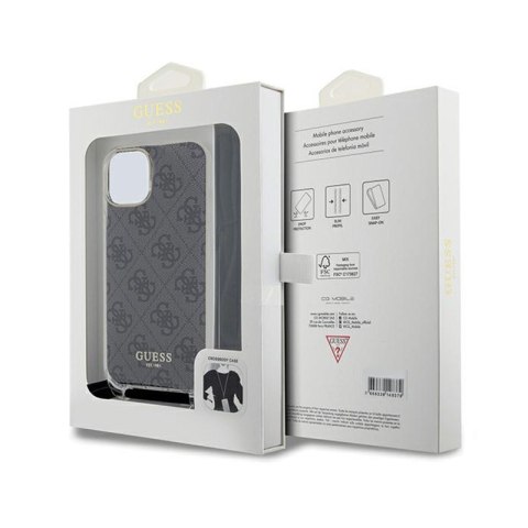 Guess Crossbody Cord 4G Print - Etui iPhone 15 (czarny) Guess Crossbody Cord 4G Print - Etui iPhone 15 (czarny)