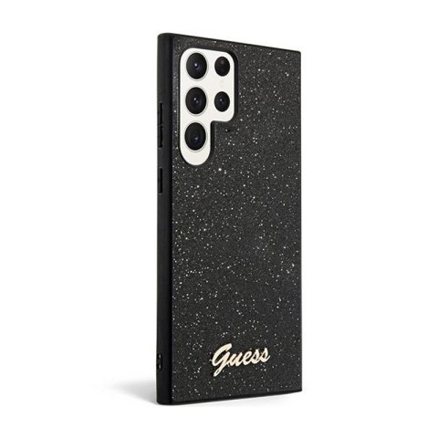 Guess Glitter Flakes Metal Logo Case - Etui Samsung Galaxy S24 Ultra (czarny) Guess Glitter Flakes Metal Logo Case - Etui Samsung Galaxy S24 Ultra (czarny)