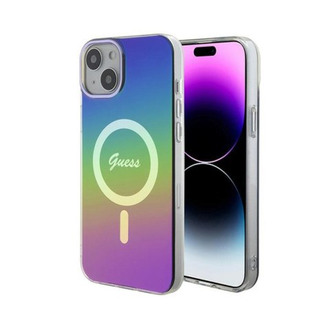 Guess IML Iridescent MagSafe - Etui iPhone 15 (kolorowy) Guess IML Iridescent MagSafe - Etui iPhone 15 (kolorowy)