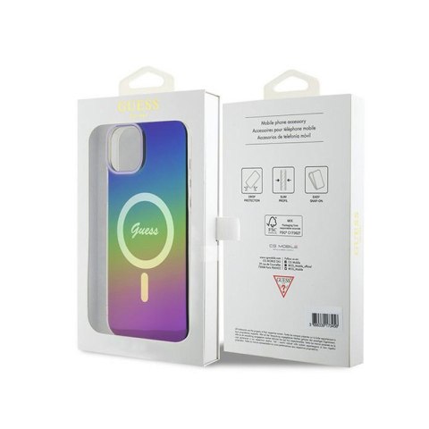 Guess IML Iridescent MagSafe - Etui iPhone 15 (kolorowy) Guess IML Iridescent MagSafe - Etui iPhone 15 (kolorowy)