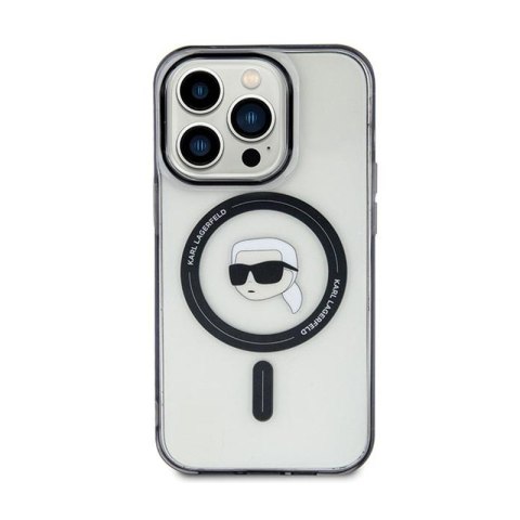 Karl Lagerfeld IML Karl Head MagSafe - Etui iPhone 15 Plus (przezroczysty) Karl Lagerfeld IML Karl Head MagSafe - Etui iPhone 15 Plus (przezroczysty)