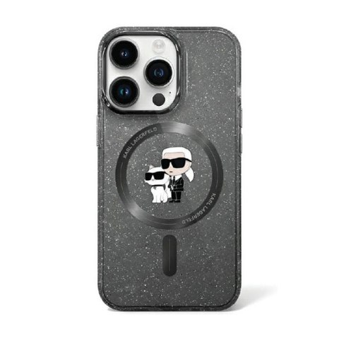 Karl Lagerfeld Karl & Choupette Glitter Magsafe - Etui iPhone 11 (czarny) Karl Lagerfeld Karl & Choupette Glitter Magsafe - Etui iPhone 11 (czarny)