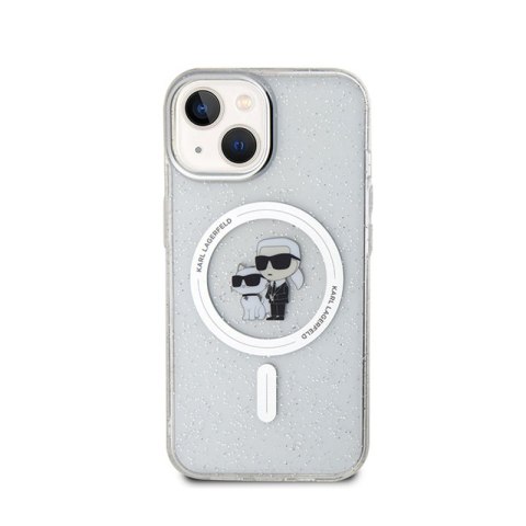Karl Lagerfeld Karl & Choupette Glitter Magsafe - Etui iPhone 15 Plus (przezroczysty) Karl Lagerfeld Karl & Choupette Glitter Magsafe - Etui iPhone 15 Plus (przezroczysty)