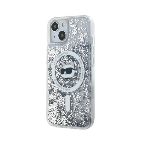 Karl Lagerfeld Liquid Glitter Choupette Head MagSafe - Etui iPhone 15 / 14 / 13 (przezroczysty) Karl Lagerfeld Liquid Glitter Choupette Head MagSafe - Etui iPhone 15 / 14 / 13 (przezroczysty)