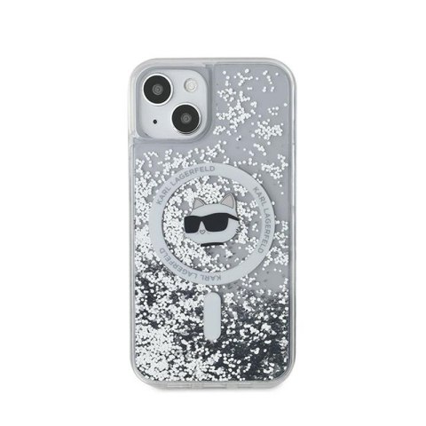 Karl Lagerfeld Liquid Glitter Choupette Head MagSafe - Etui iPhone 15 / 14 / 13 (przezroczysty) Karl Lagerfeld Liquid Glitter Choupette Head MagSafe - Etui iPhone 15 / 14 / 13 (przezroczysty)