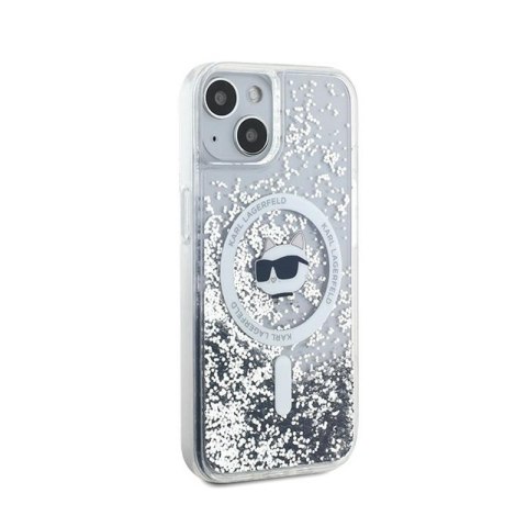 Karl Lagerfeld Liquid Glitter Choupette Head MagSafe - Etui iPhone 15 / 14 / 13 (przezroczysty) Karl Lagerfeld Liquid Glitter Choupette Head MagSafe - Etui iPhone 15 / 14 / 13 (przezroczysty)