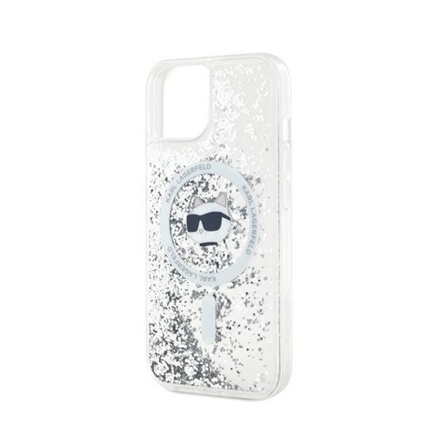 Karl Lagerfeld Liquid Glitter Choupette Head MagSafe - Etui iPhone 15 / 14 / 13 (przezroczysty) Karl Lagerfeld Liquid Glitter Choupette Head MagSafe - Etui iPhone 15 / 14 / 13 (przezroczysty)
