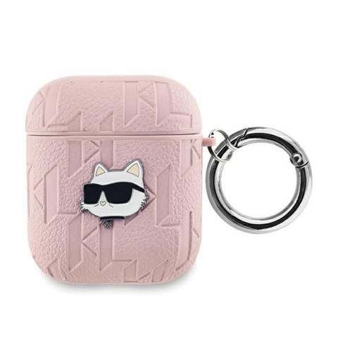 Karl Lagerfeld Monogram Choupette Head - Etui AirPods 1/2 gen (różowy) Karl Lagerfeld Monogram Choupette Head - Etui AirPods 1/2 gen (różowy)