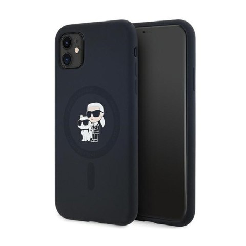 Karl Lagerfeld Silicone Karl & Choupette MagSafe - Etui iPhone 11 (czarny) Karl Lagerfeld Silicone Karl & Choupette MagSafe - Etui iPhone 11 (czarny)