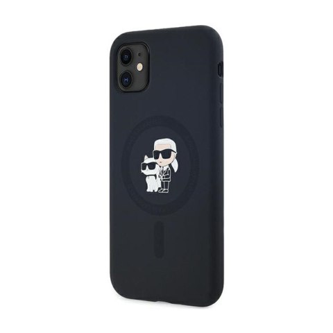 Karl Lagerfeld Silicone Karl & Choupette MagSafe - Etui iPhone 11 (czarny) Karl Lagerfeld Silicone Karl & Choupette MagSafe - Etui iPhone 11 (czarny)