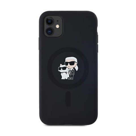 Karl Lagerfeld Silicone Karl & Choupette MagSafe - Etui iPhone 11 (czarny) Karl Lagerfeld Silicone Karl & Choupette MagSafe - Etui iPhone 11 (czarny)