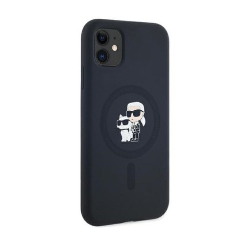 Karl Lagerfeld Silicone Karl & Choupette MagSafe - Etui iPhone 11 (czarny) Karl Lagerfeld Silicone Karl & Choupette MagSafe - Etui iPhone 11 (czarny)