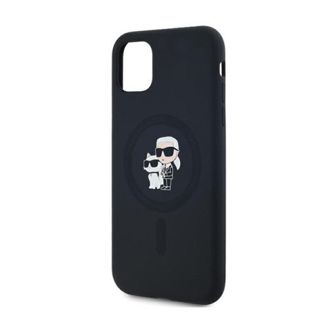 Karl Lagerfeld Silicone Karl & Choupette MagSafe - Etui iPhone 11 (czarny) Karl Lagerfeld Silicone Karl & Choupette MagSafe - Etui iPhone 11 (czarny)